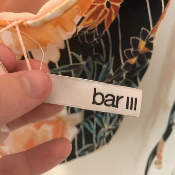 Bar III Floral Cut Out Monokini One Piece Swimsuit Size Medium - Picture 7 of 7